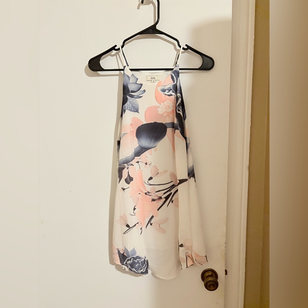 Xenia white floral high dress